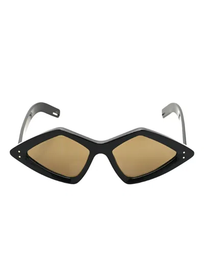 Gucci Gg0496s Geometric Full-rim Sunglasses In Black