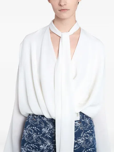 Giambattista Valli Silk Blouse In White
