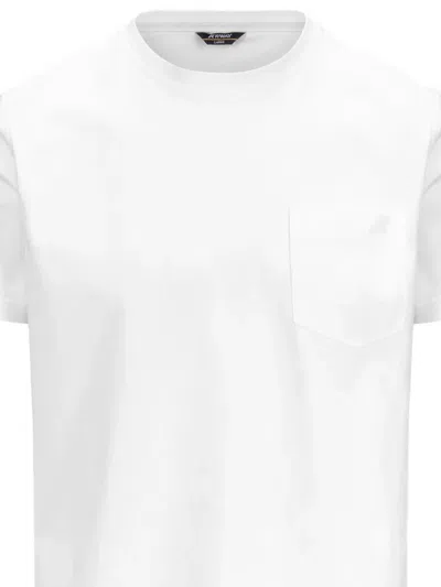 K-way Odom Letitrain Cotton Crew-neck T-shirt In White
