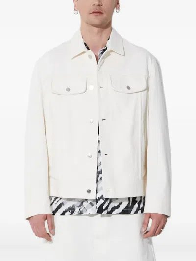 Aries Zebra-print Short-sleeve Shirt In White