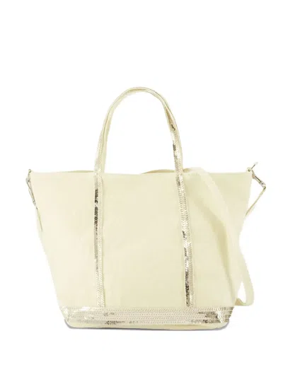 Vanessa Bruno Small Cabas Sequin-trimmed Tote Bag