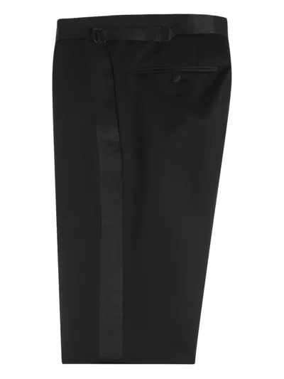 Tom Ford Satin-lapels Suit In Black