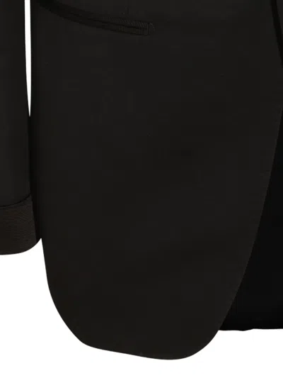 Tom Ford Satin-lapels Suit In Black