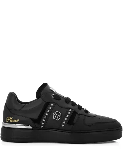 Philipp Plein Stud-embellished Low-top Sneakers In Black