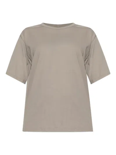 Rick Owens Short-sleeve Cotton T-shirt In Brown