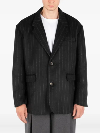 Société Anonyme Big Mama Pinstripe Blazer In Black