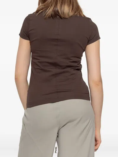 Rick Owens Short Sleeve T-shirt In Brown