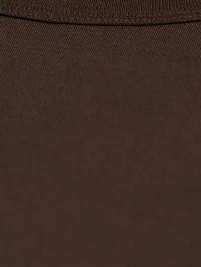 Rick Owens Short Sleeve T-shirt In Brown