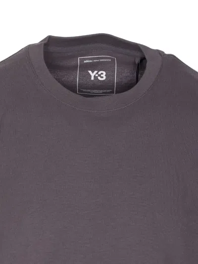 Y-3 Logo-print Crew-neck Tee In Purple