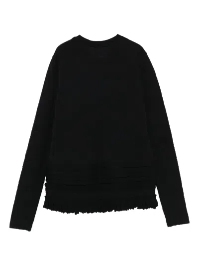 Jil Sander Wool-blend Sweatshirt In Black