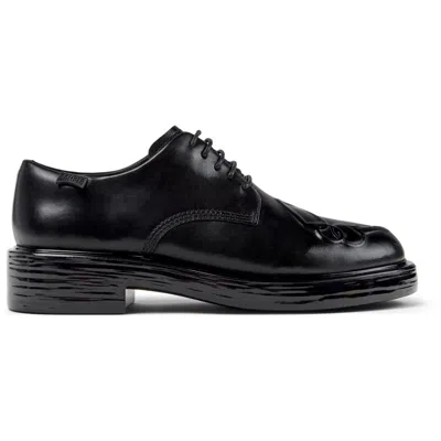 Camper Twins Leather Lace-up Shoes In Black