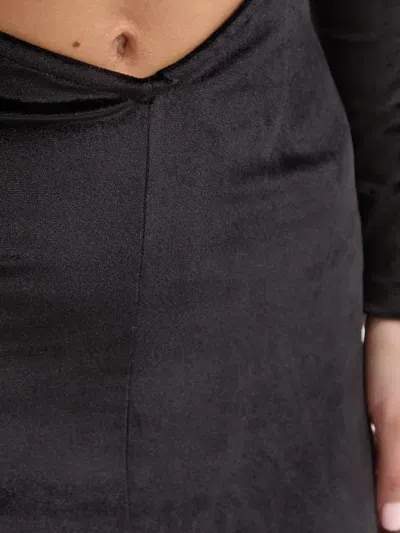 Fiorucci Velvet Maxi Skirt In Black