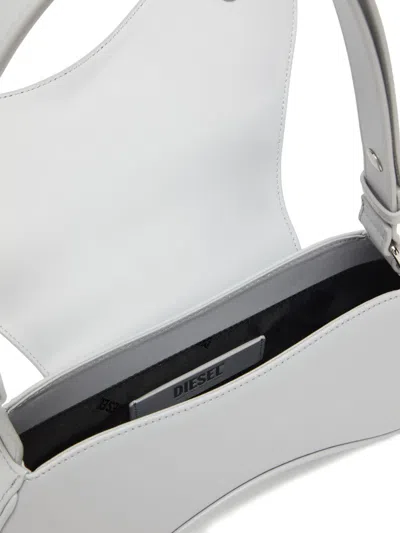 Diesel Play-crossbody Bag In Semi Gloss Leather In Gray