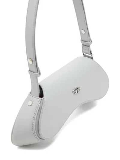 Diesel Play-crossbody Bag In Semi Gloss Leather In Gray