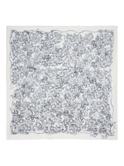 Zadig & Voltaire Kerry Printed Scarf In Metallic
