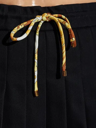 Versace Pleated Drawstring Skirt