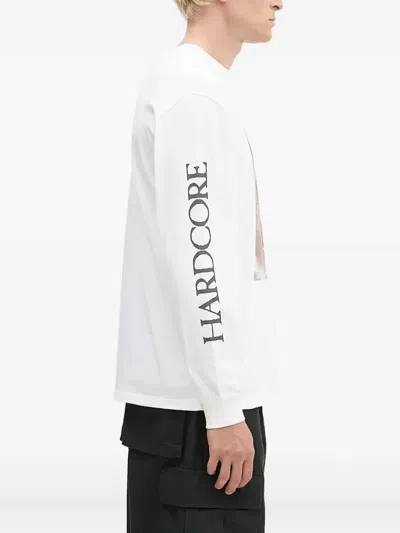 Aries Wolf-print Long-sleeve T-shirt In White