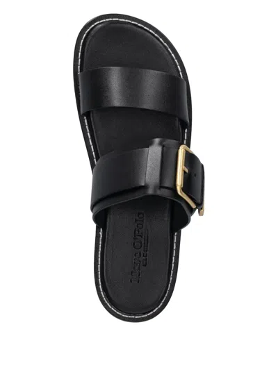 Marc O'polo Buckled Leather Slides