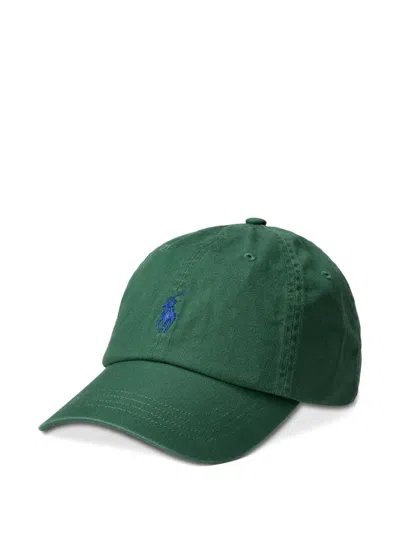 Polo Ralph Lauren Embroidered Logo Baseball Cap In Green
