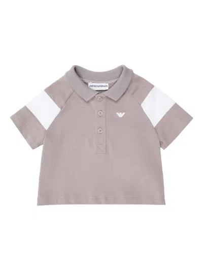 Emporio Armani Colour-block Polo Shirt In Brown