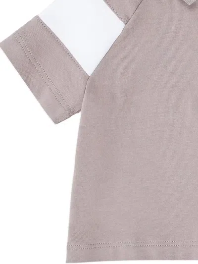 Emporio Armani Colour-block Polo Shirt In Brown