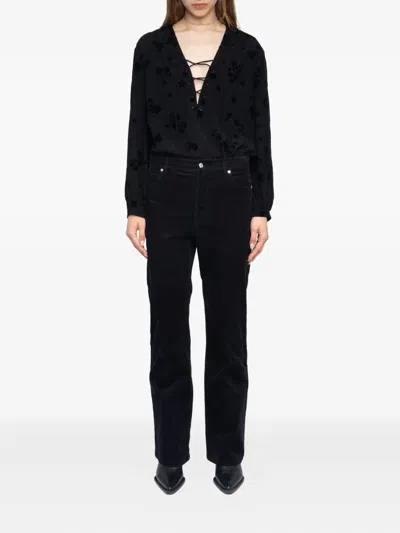 Zadig & Voltaire Corduroy Trousers In Black