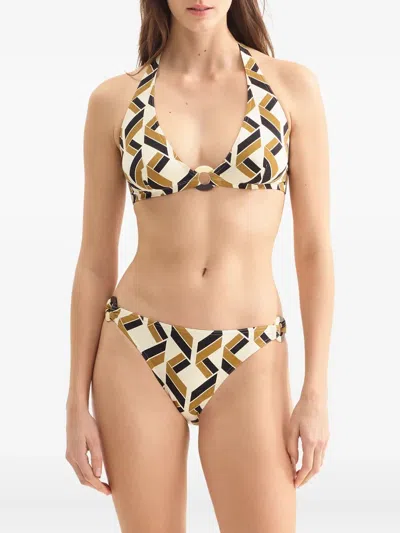 Eres Dimension Geometric-print Triangle Bikini Top In Multi