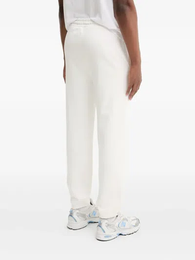 Hugo Boss Flocked-logo Track Pants In White