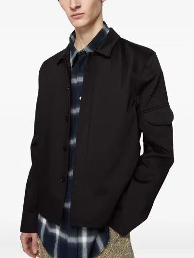 Acne Studios Button-fastening Jacket In Black
