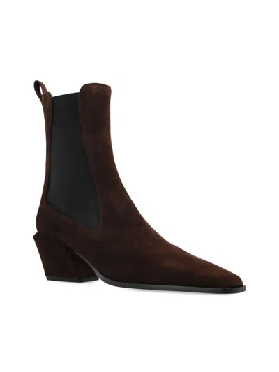 Paris Texas Pointed-toe Block-heel Boots In Brown