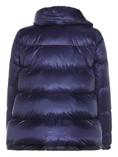 Sacai Asymmetric-zip Padded Jacket In Blue