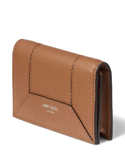 Jimmy Choo Medium Nello Wallet In Brown