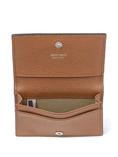 Jimmy Choo Medium Nello Wallet In Brown