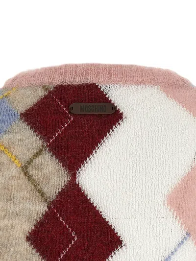 Moschino Knitwear Crew Neck Long Sleeves Soft Texture In Multi