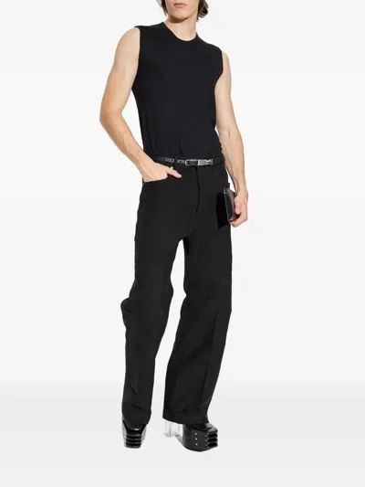 Rick Owens Round-neck Sleeveless Vest In Black