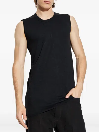Rick Owens Round-neck Sleeveless Vest In Black