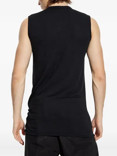 Rick Owens Round-neck Sleeveless Vest In Black