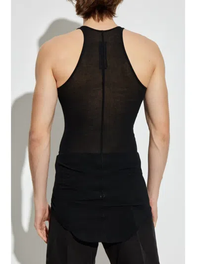 Rick Owens Ribbed Racerback Vest In Black
