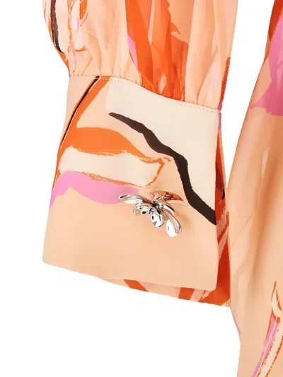 Max Mara Cut-out Midi Dress In Orange