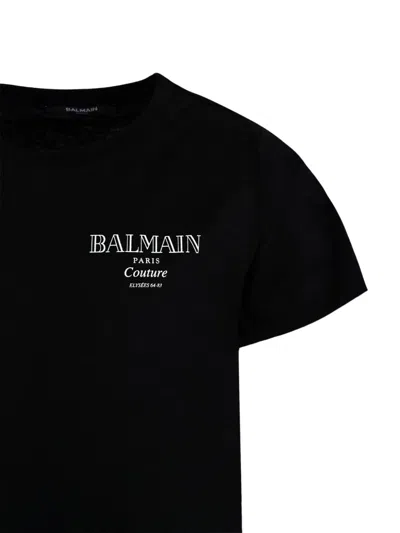 Balmain Logo-print T-shirt In Black
