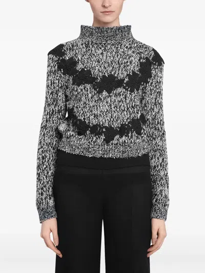 Giambattista Valli Macramé Sweater In Black