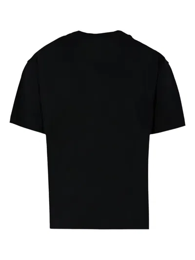 Balmain Logo-embroidered T-shirt In Black