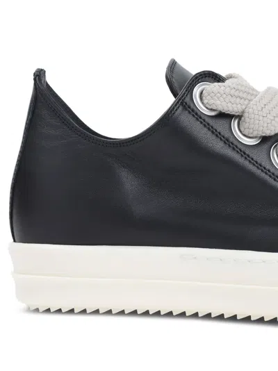 Rick Owens Black Hollywood Jumbolace Low Sneaks Sneakers In Black