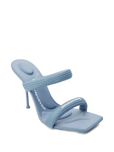 Alexander Wang Julie Padded Slide Sandal In Blue