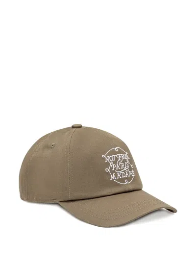 Drôle De Monsieur La Casquette Slogan Tresses Cap In Brown