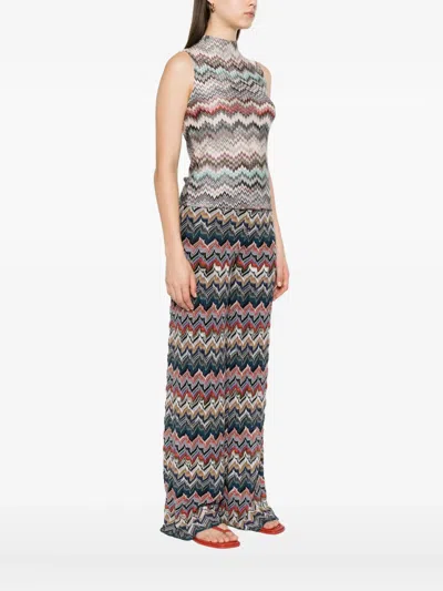 Missoni Zigzag-knit Tank Top In Multi