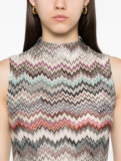 Missoni Zigzag-knit Tank Top In Multi