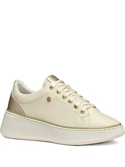 Geox Sunnetty Lace-up Platform Sneakers In Neutral