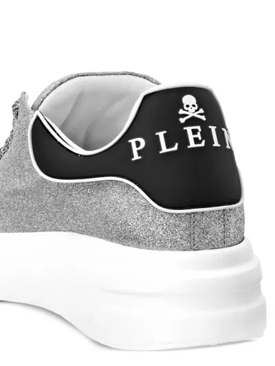 Philipp Plein Glitter Sneakers In Gray