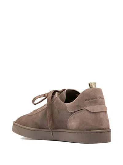 Officine Creative Karma Lace-up Suede Sneakers In Brown